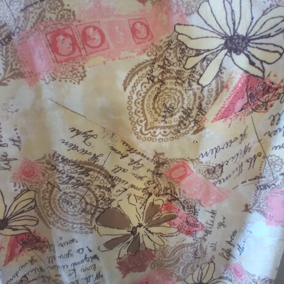 Pretty Vintage Top by Shenanigans with plastic Hoops at Neckline - Picture 4 of 6